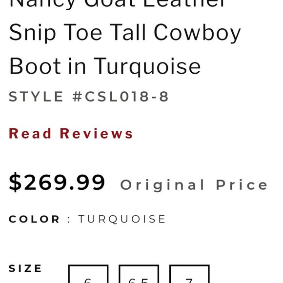JRC & Sons Turquoise Nancy boots - Picture 1 of 14